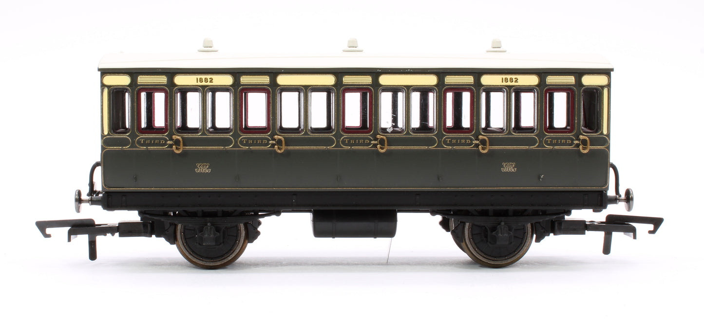 Pre-Owned GWR 4 Wheel 3rd Class Coach No.1882 (With Lights)
