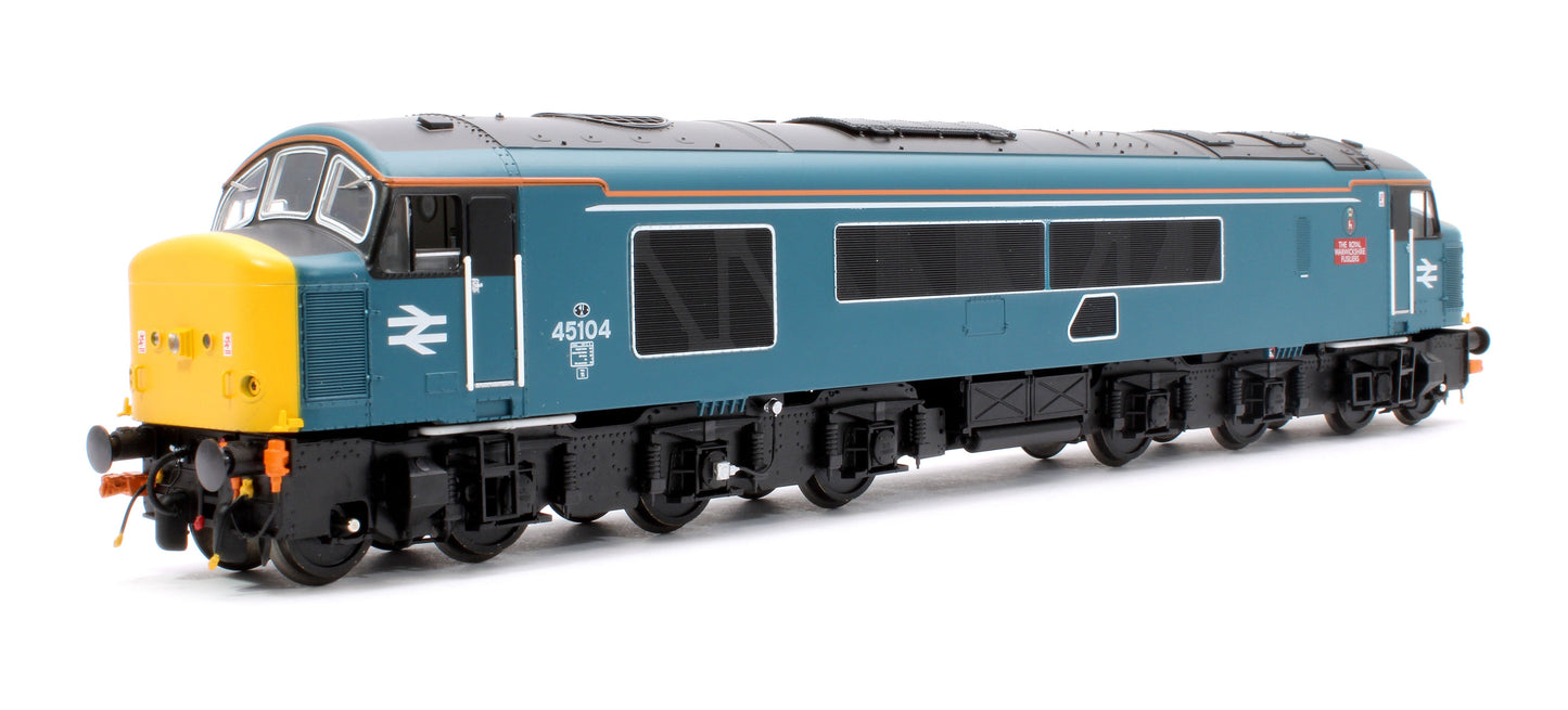 Pre-Owned Class 45/1 45104 'The Royal Warwickshire Fusiliers' BR Blue (orange cantrail stripe, black bonnet/cab, NSE flashes)  Diesel Locomotive