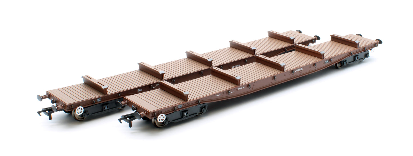 RT-OO-BRV-402 Borail MB Bauxite Livery with 5 Bolsters No. B946083 and B946096 - Twin Pack