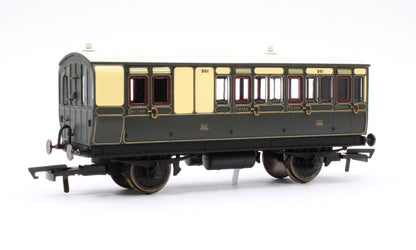 Pre-Owned GWR 4 Wheel Brake 3rd Class Coach No.301 (With Lights)