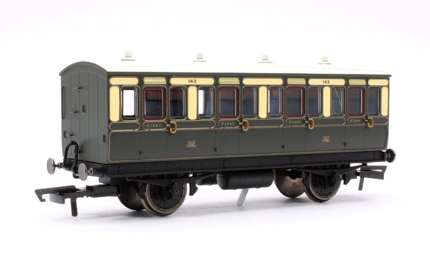Pre-Owned GWR 4 Wheel 1st Class Coach No.143 (With Lights)