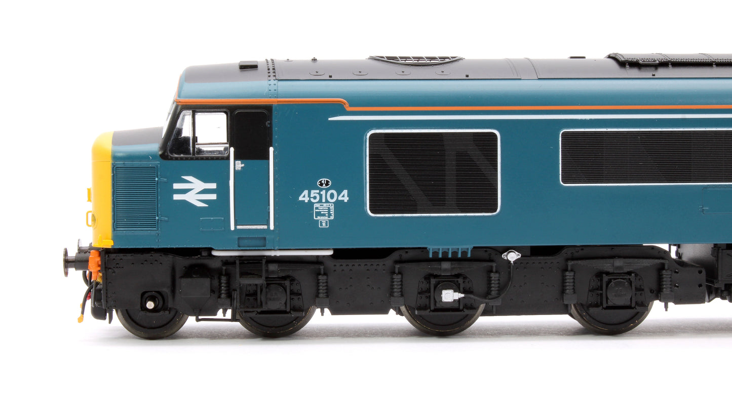 Pre-Owned Class 45/1 45104 'The Royal Warwickshire Fusiliers' BR Blue (orange cantrail stripe, black bonnet/cab, NSE flashes)  Diesel Locomotive