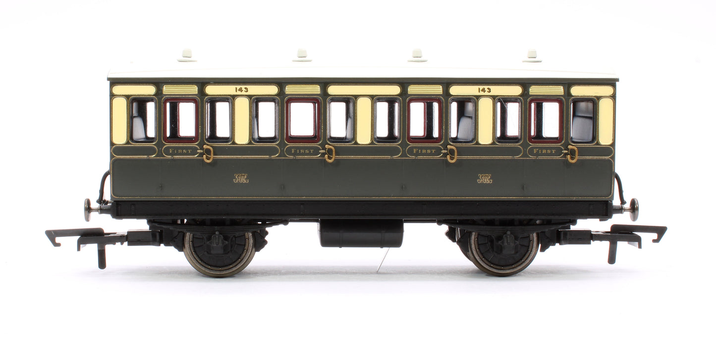 Pre-Owned GWR 4 Wheel 1st Class Coach No.143 (With Lights)