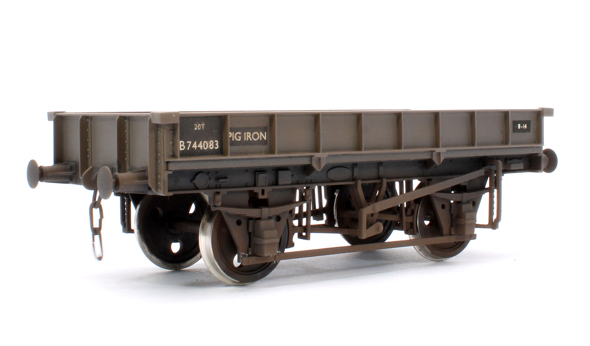 Pre-Owned Kit Built BR Grey 20T Pig Iron Wagon No.B744083 - Weathered