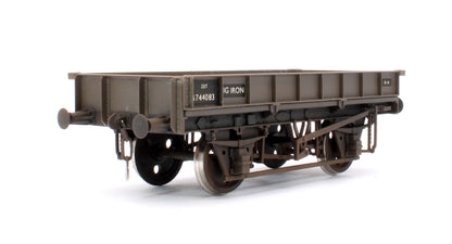 Pre-Owned Kit Built BR Grey 20T Pig Iron Wagon No.B744083 - Weathered