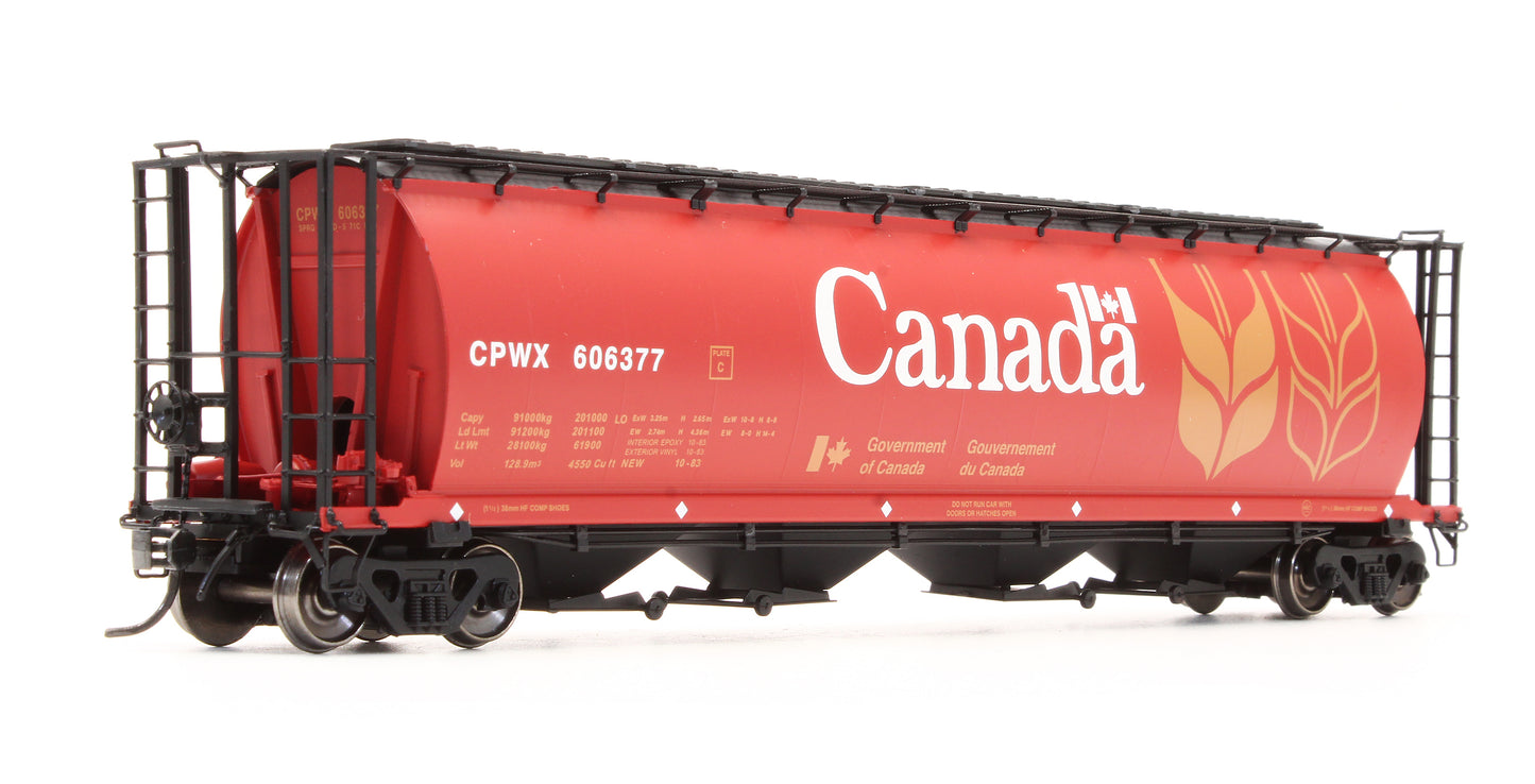 Pre-Owned 45102-123 Cylindrical Covered Hopper Red Canada CPWX - Road #606377