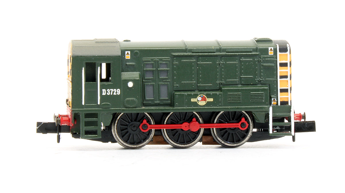 Pre-Owned Class 08 'D3729' BR Green Late Crest Diesel Shunter Locomotive
