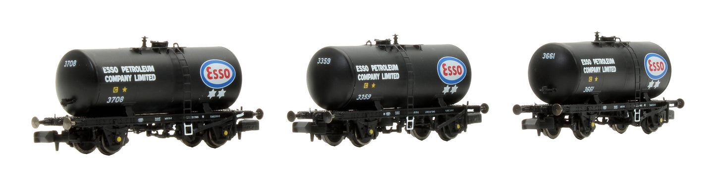 Pre-Owned N35T-301 3x Esso Class B Tanker Wagons Original Suspension