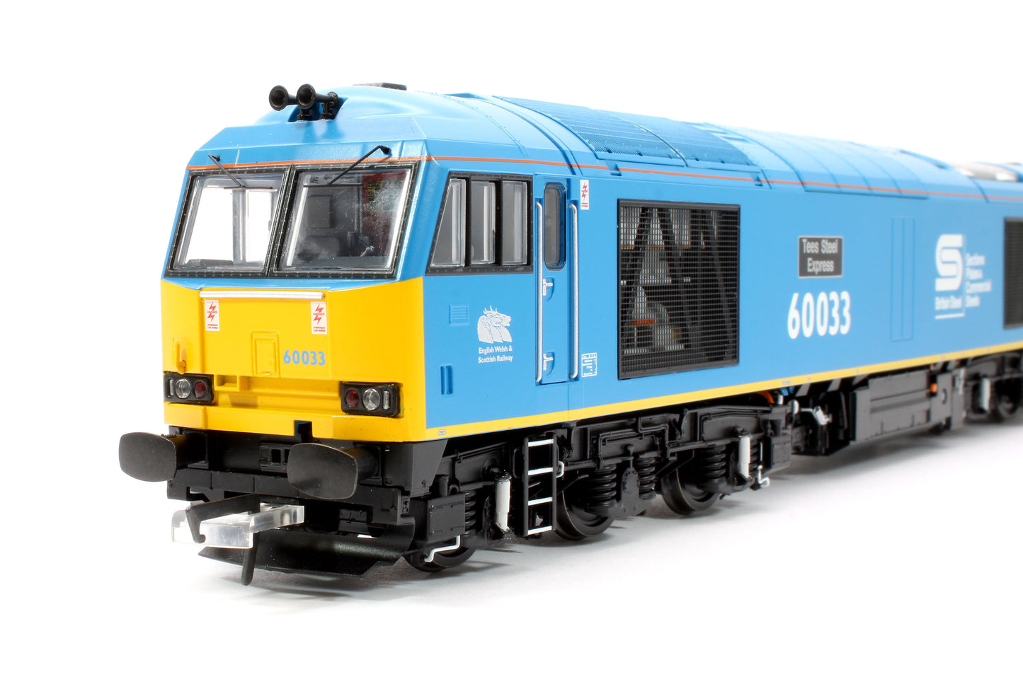Class 60 60033 'Tees Steel Express' EWS / British Steel Blue Diesel Locomotive - DCC Sound