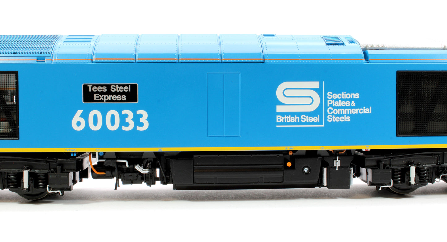 Pre-Owned Class 60 60033 'Tees Steel Express' EWS / British Steel Blue Diesel Locomotive