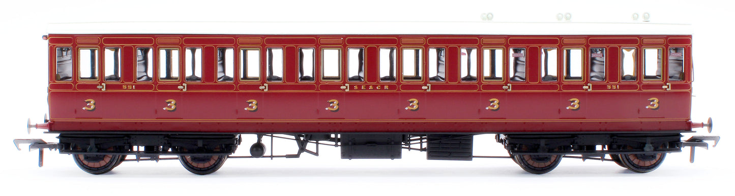 978001 48' SECR ‘Evolution’ Bogie Coach Non-Corridor Carriage No.973, No.881 & No.1010 3-Pack