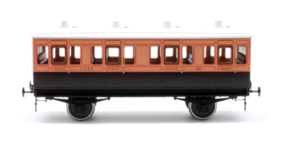 7P-020-350L Stroudley 4 Wheel LSWR suburban oil lit Composite 1231 - Light Bar Fitted