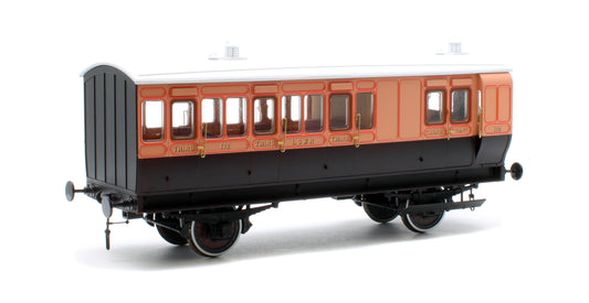 7P-020-050D Stroudley 4 Wheel LSWR suburban oil lit brake 3rd No 178 - DCC & Light Bar Fitted