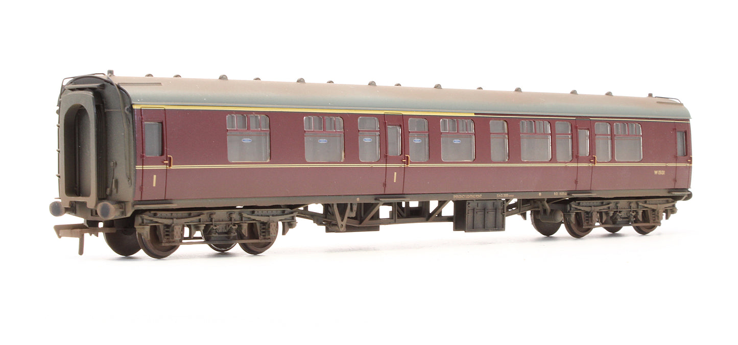 Pre-Owned BR Maroon MK1 Corridor Composite CK Coach ''W15131' - Custom Weathered