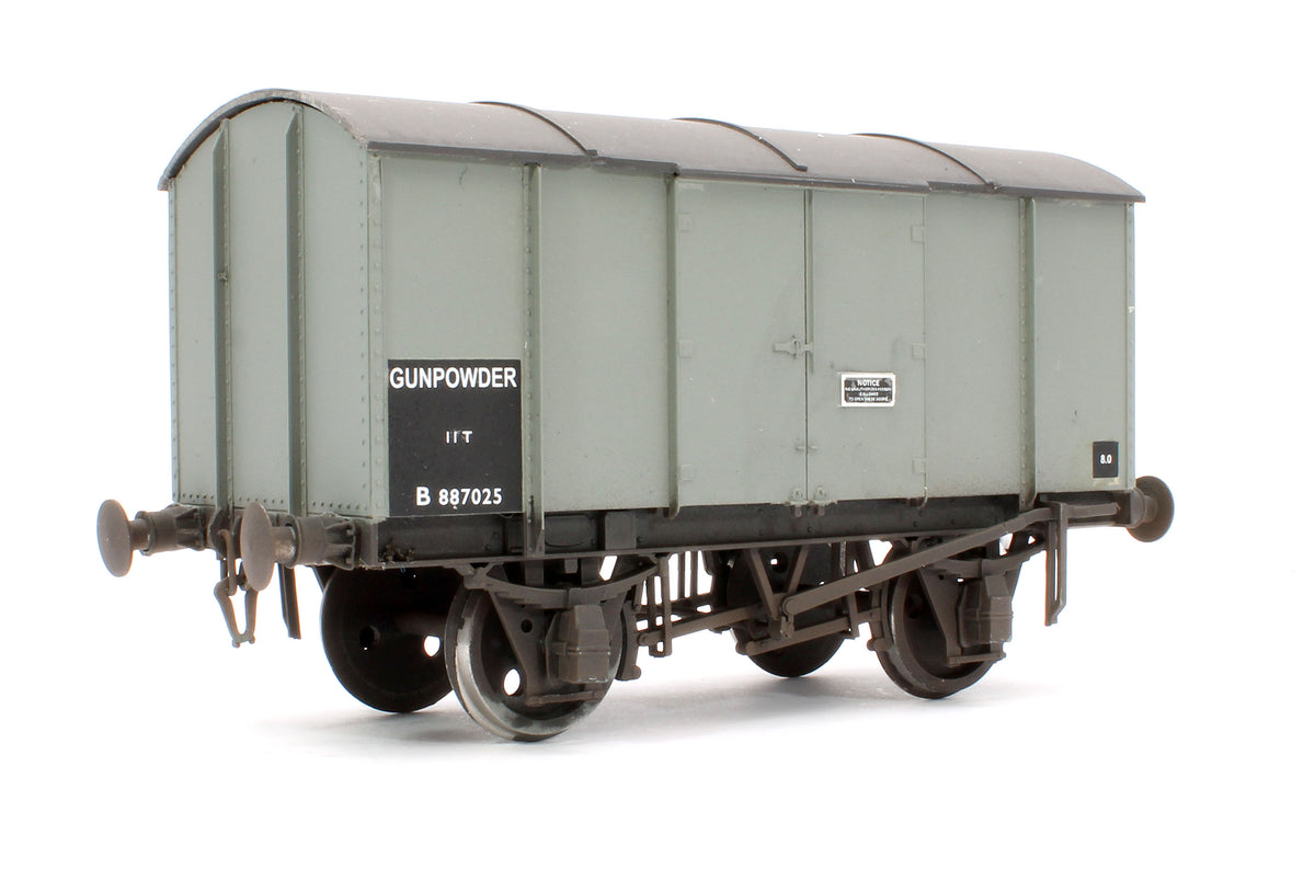 Pre-Owned Kit Built BR Grey 11T Gunpowder Van No.B887025 - Weathered