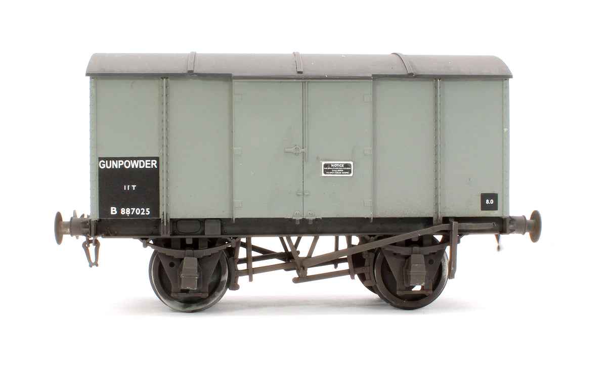Pre-Owned Kit Built BR Grey 11T Gunpowder Van No.B887025 - Weathered