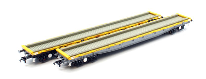 Pre-Owned RT-OO-YQA-409 YMA / YQA Parrs Departmental Yellow No. YMA Parr DC967555 (grey underframe) and YQA Parr DC967569 (black underframe) - Twin Pack