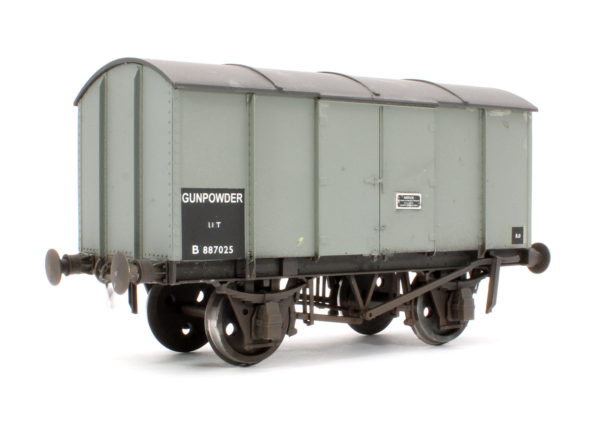 Pre-Owned Kit Built BR Grey 11T Gunpowder Van No.B887025 - Weathered