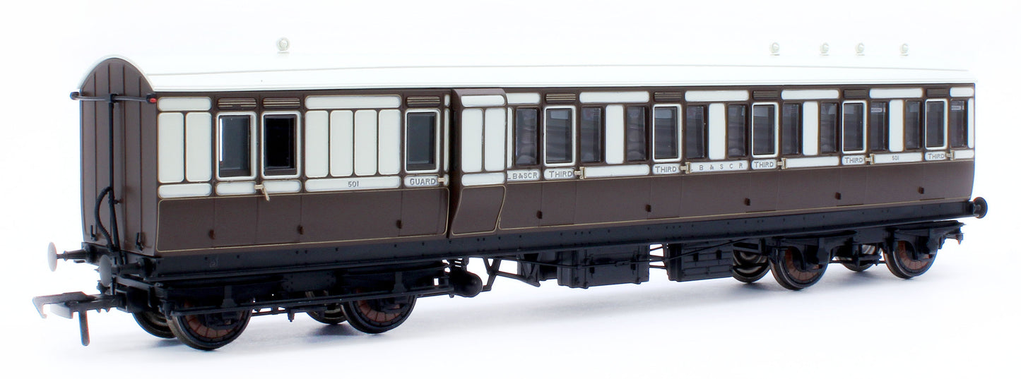 978029 48' LBSCR ‘Evolution’ Bogie Coach Non-Corridor Carriage No.501, No.751 & No.530 3-Pack