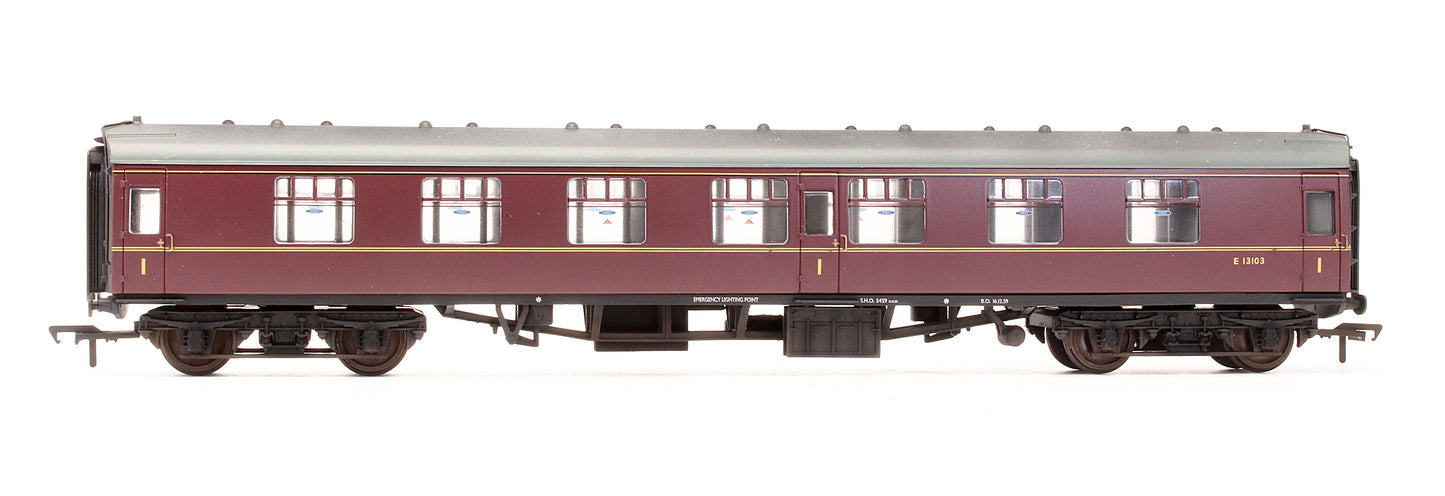 Pre-Owned 39-151F BR Maroon MK1 Corridor First FK Coach 'E13103' - Custom Weathered