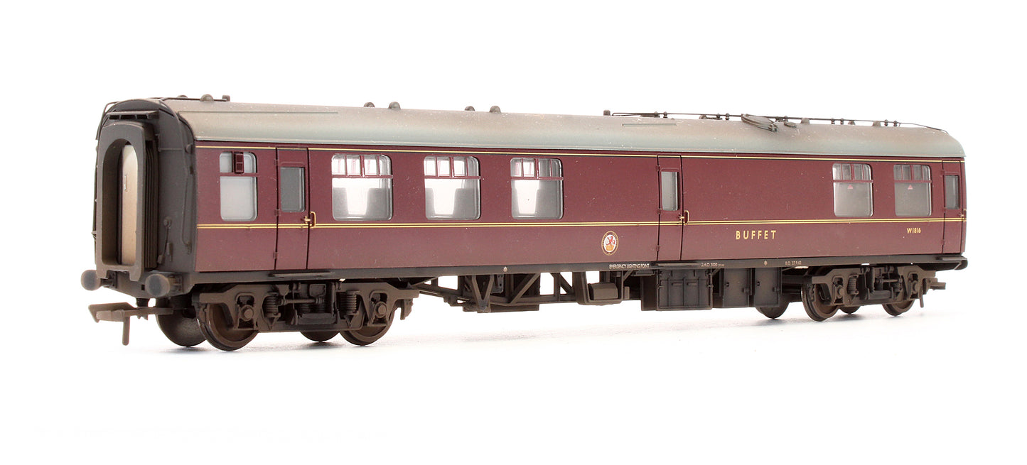 Pre-Owned BR MK1 RMB Miniature Buffet Car Maroon 'W1816' - Custom Weathered