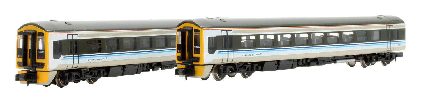 Pre-Owned 8707 Class 158 '158860' Regional Railways Blue/Grey 2-Car DMU