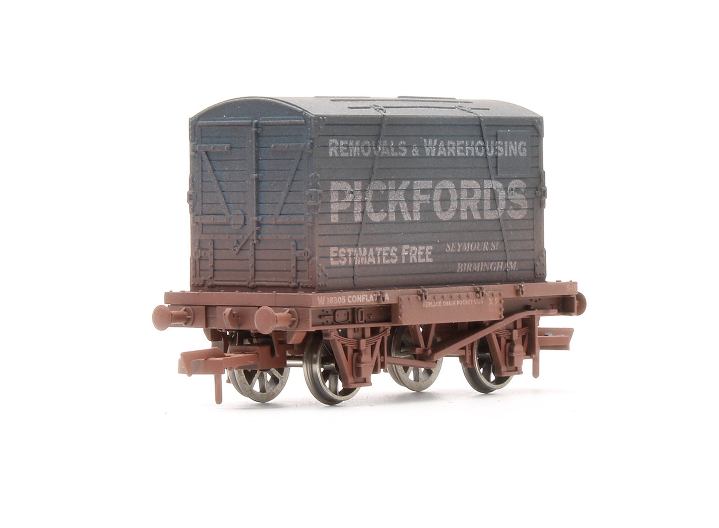 Pre-Owned 4F-037-103 Pickfords Conflat And Container - Weathered