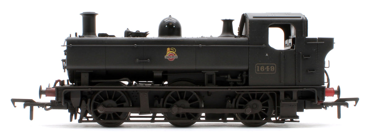 MR-302B Class 16xx 0-6-0PT BR Black Early Emblem 1649 - Steam Locomotive - Weathered