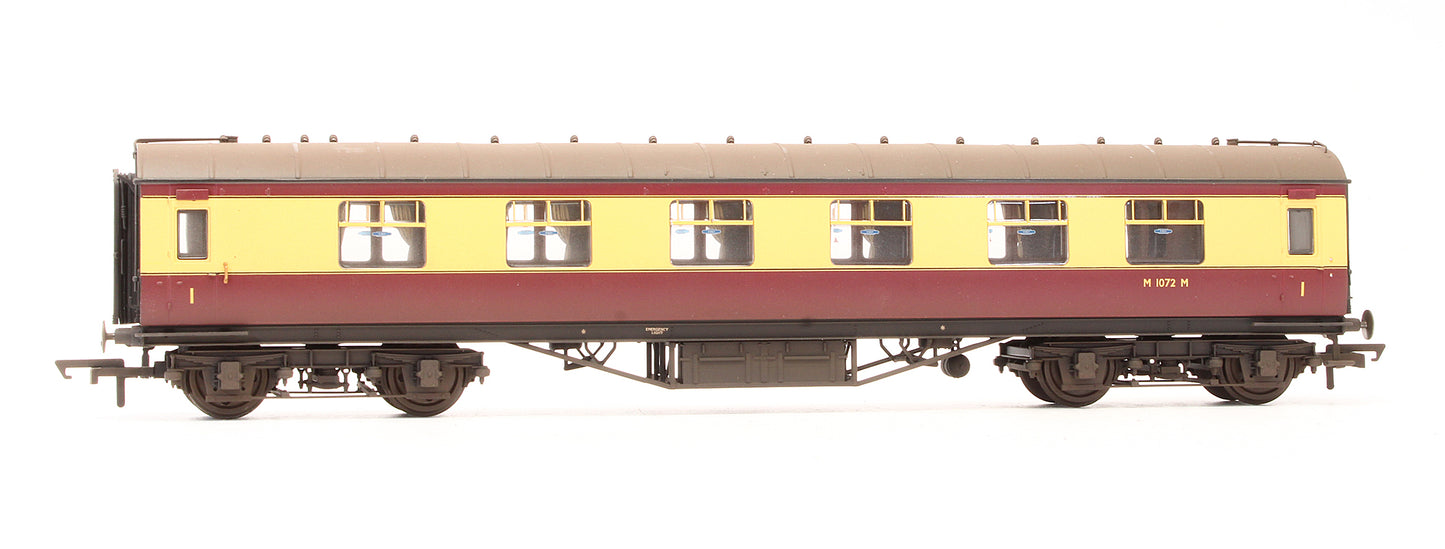 Pre-Owned R4447A BR (Ex-LMS) Crimson & Cream Corridor 1st Class Coach 'M1072M' - Custom Weathered