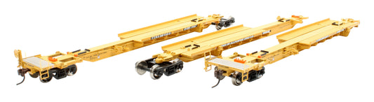 Pre-Owned 28911 'TTRX' Yellow 3-Platform Articulated Spine Car