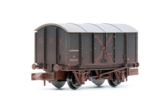 2F-013-112 Gunpowder Van GWR W105725 - Weathered