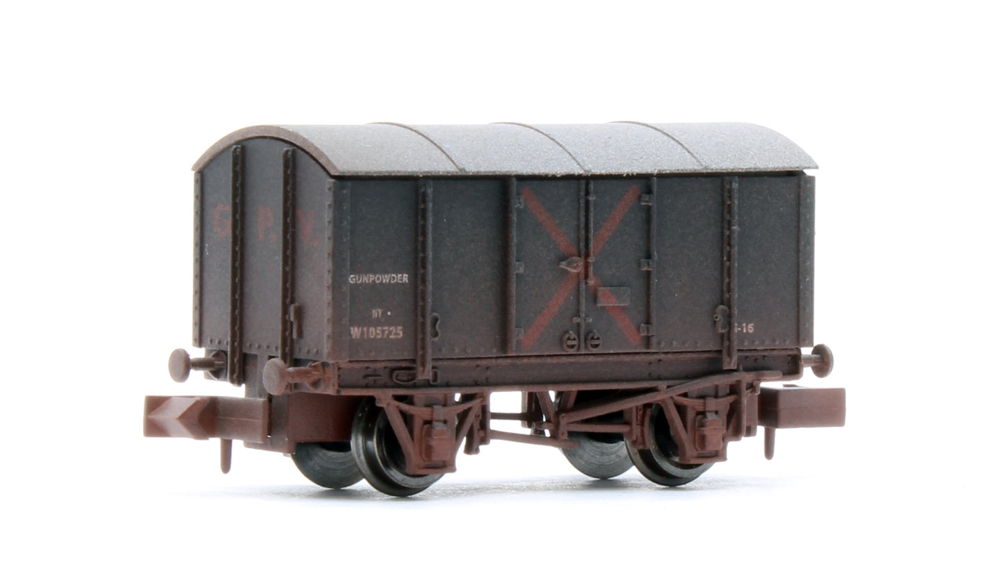 2F-013-112 Gunpowder Van GWR W105725 - Weathered
