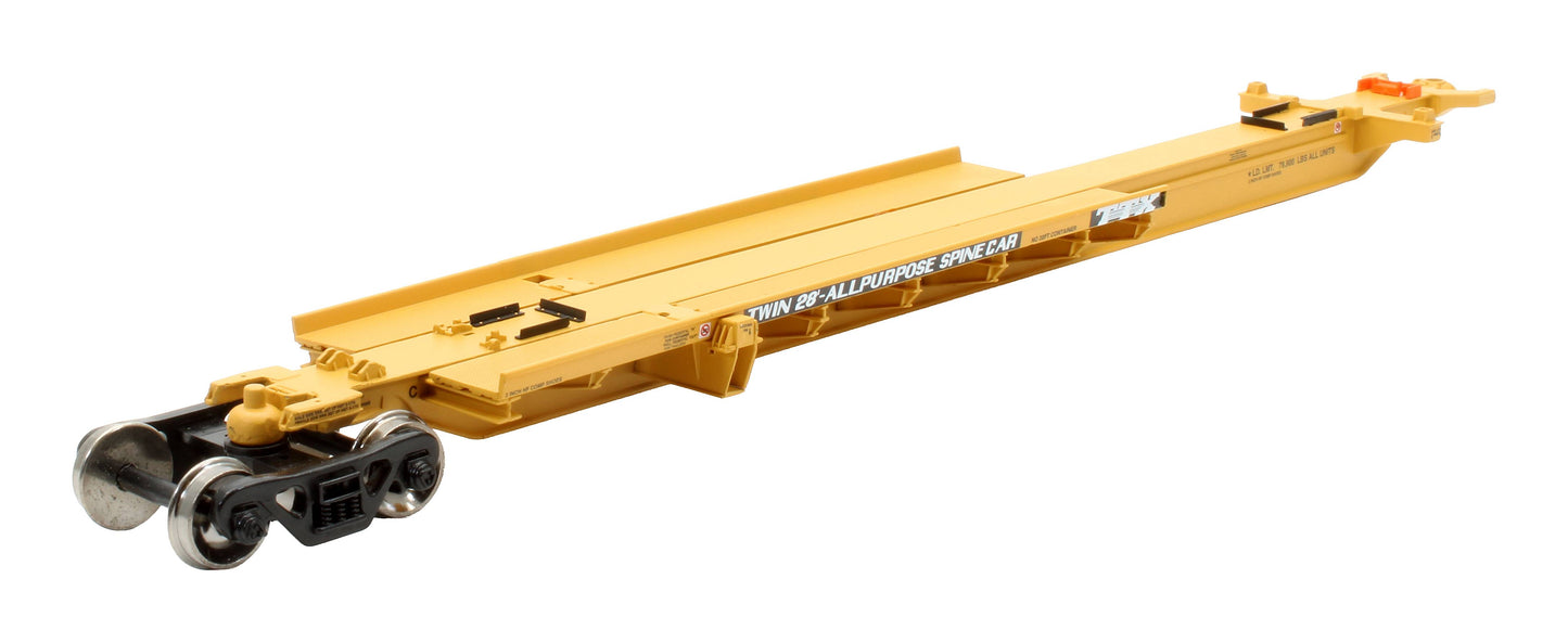 Pre-Owned 28911 'TTRX' Yellow 3-Platform Articulated Spine Car