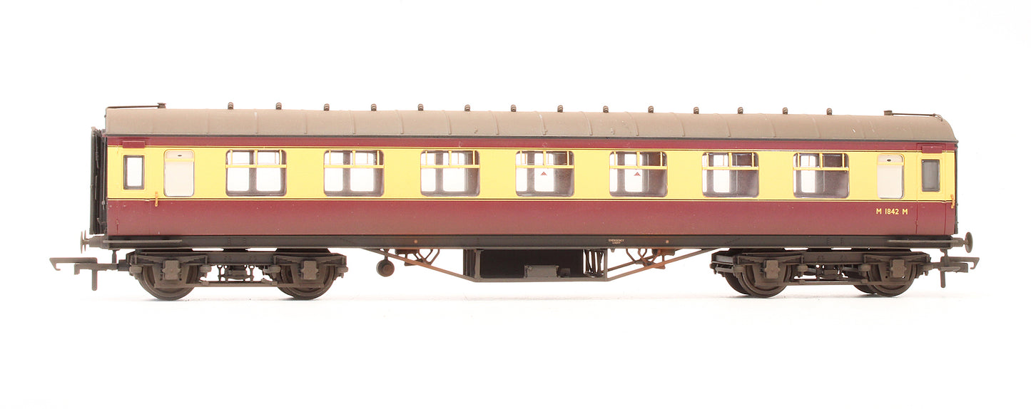 Pre-Owned R4448A BR (EX-LMS) Corridor Brake 3rd Class Coach No.1842M - Custom Weathered