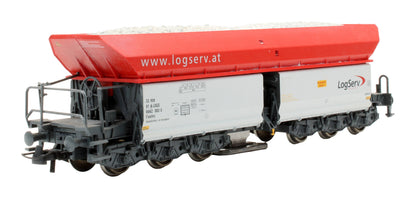 Pre-Owned 67154 Faalns 'Logserv' Grey 3-Piece Self-Unloading Hopper Wagon Set