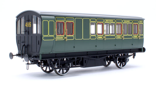Stroudley 4 Wheel Electrically Lit Brake 3rd Southern Lined Green 3674