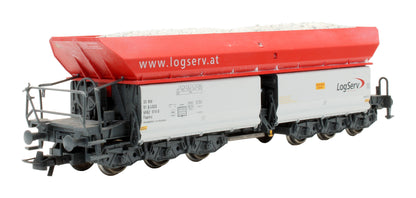 Pre-Owned 67154 Faalns 'Logserv' Grey 3-Piece Self-Unloading Hopper Wagon Set
