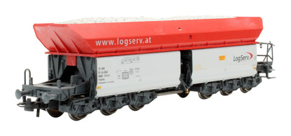 Pre-Owned 67154 Faalns 'Logserv' Grey 3-Piece Self-Unloading Hopper Wagon Set