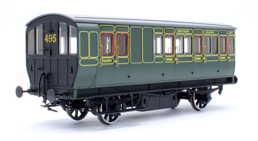 Stroudley 4 Wheel Electrically Lit Brake 3rd Southern Lined Green 3686