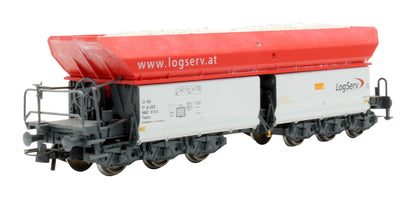 Pre-Owned 67154 Faalns 'Logserv' Grey 3-Piece Self-Unloading Hopper Wagon Set
