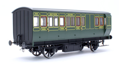 Stroudley 4 Wheel Electrically Lit Brake 3rd Southern Lined Green 3686 - DCC & Light Bar Fitted