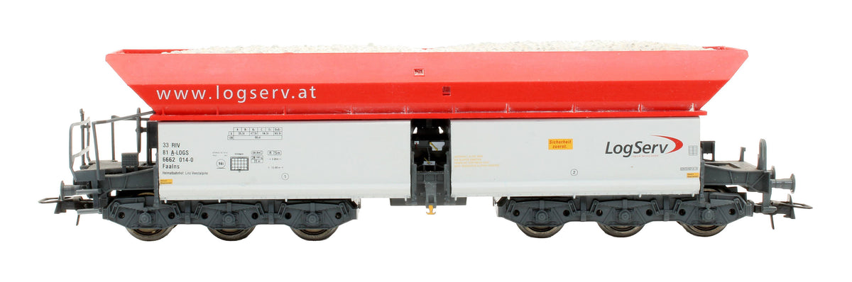 Pre-Owned 67154 Faalns 'Logserv' Grey 3-Piece Self-Unloading Hopper Wagon Set
