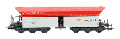 Pre-Owned 67154 Faalns 'Logserv' Grey 3-Piece Self-Unloading Hopper Wagon Set