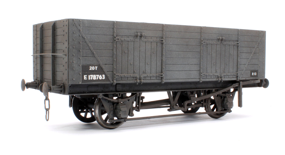 Pre-Owned Kit Built BR Grey 20T Wooden Coal Wagon No.E178763 - Weathered