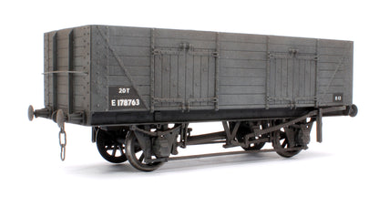 Pre-Owned Kit Built BR Grey 20T Wooden Coal Wagon No.E178763 - Weathered