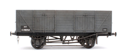 Pre-Owned Kit Built BR Grey 20T Wooden Coal Wagon No.E178763 - Weathered