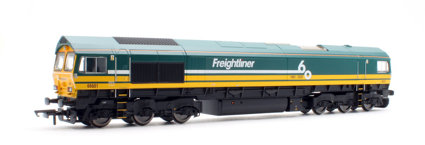 R30531TXS RailRoad Class 66 Freightliner 66601 'Freightliner 60' Diesel Locomotive - DCC Sound