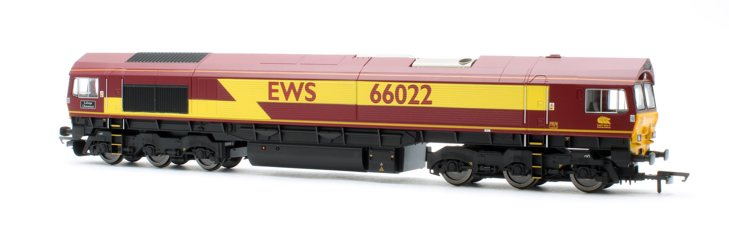 R30532TXS RailRoad Class 66 EWS 66022 'Lafarge Charnwood' Diesel Locomotive - DCC Sound