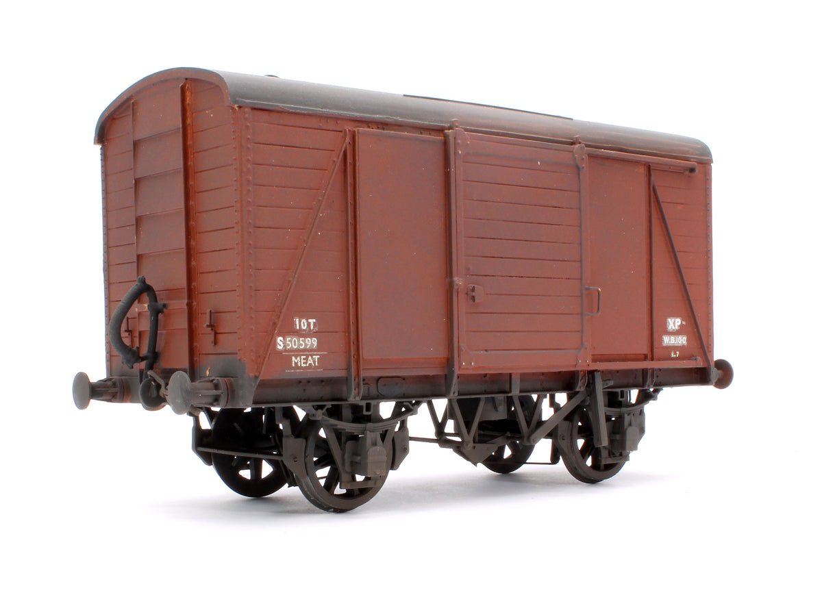 Pre-Owned Kit Built BR Bauxite 10T Mica Meat Van No.S50599 - Weathered