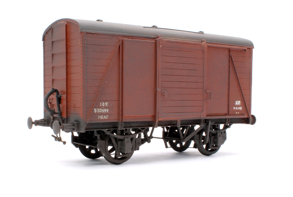Pre-Owned Kit Built BR Bauxite 10T Mica Meat Van No.S50599 - Weathered
